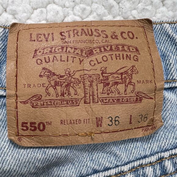 Levi’s 550 Relaxed Fit Jeans Men’s 36x36 (Actual 32x36) Grunge Normcore Casual - Picture 5 of 9